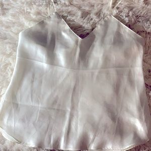White silk cami